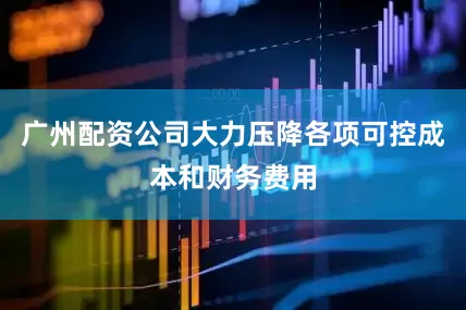 广州配资公司大力压降各项可控成本和财务费用