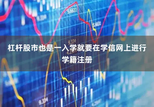 杠杆股市也是一入学就要在学信网上进行学籍注册